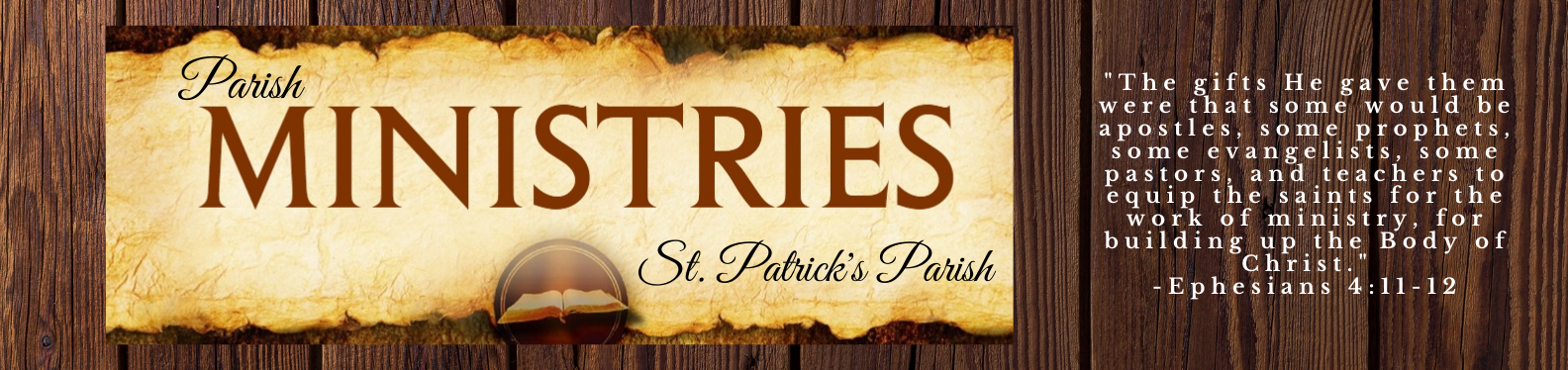 Parish Ministries Banner Revised Version